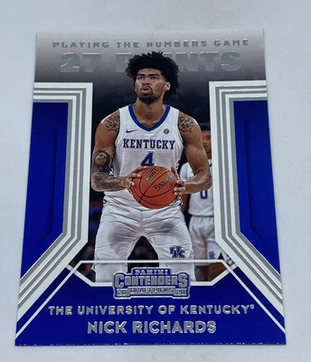 2020 Panini Contenders Draft Picks Playing the Numbers Game #24 Nick Richards - Image 1 of 2