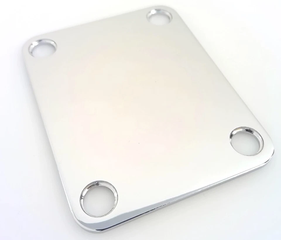 True Custom Shop® Chrome Neck Plate for Fender Strat Tele and Bass Guitars - Image 1 of 3