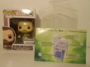 Funko POP STAR WARS! QUI-GON JINN (Tatooine) #422 con PROTECTOR exclusivo de Amazon EX - Imagen 1 de 9