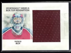 Camiseta deportiva Sportkings Serie D 2011 redención box top #NNO Patrick Roy 1/10 - Imagen 1 de 2