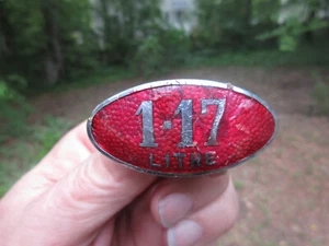 Antique Vintage 1.17 Litre Badge J. Fray emblem Jaguar Vauxhall Rover Hillman - Picture 1 of 8