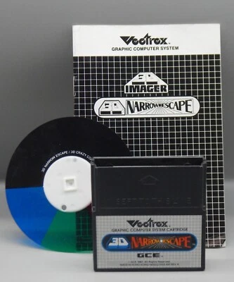 VECTREX original vintage 3D NARROW ESCAPE cart instructions wheel GCE 1983imager - Image 1 of 4
