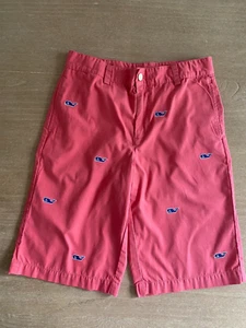 Vineyard Vines Boys Classic Fit Breaker Whale Pink Shorts - Size 16 - Picture 1 of 5