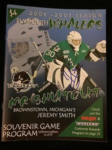 Jeremy Smith Signed Plymouth Whalers Game Program San Antonio Rampage - Picture 1 of 1