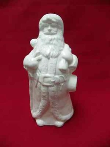 Santa Claus Papá Noel San Nicolás con bolsa de juguetes cerámica blanca 11 - Imagen 1 de 8
