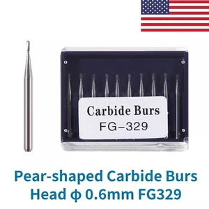 Fresas dentales de carburo de tungsteno en forma de pera FG-329 Bur para alta velocidad O EE. UU. - Imagen 1 de 18