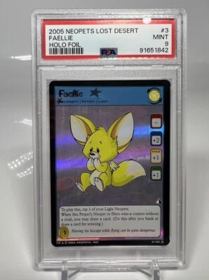 Neopets TCG Faellie Holo Lost Desert 3/100  PSA 9 Graded - Image 1 of 2