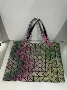 BAO BAO Issey Miyake Tote Square Bag Pink and Green - Picture 1 of 2