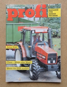 orig. Zeitschrift "PROFI" 11/1993 /Zetor Fendt Claas / Traktor Schlepper - Bild 1 von 6