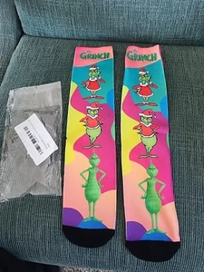 Calcetines de Navidad Grinch El Grinch Novedad Calcetines Unisex Talla Única - Imagen 1 de 7
