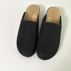 Fly Flot Mesh Slip On Clogs Womens Size 40 US 8 Black Wedge Comfort Shoes Italy - Picture 1 of 10