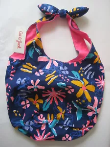 Cat & Jack floral TOTE BAG hand purse beach duffle pink girl flower power NEW - Picture 1 of 3