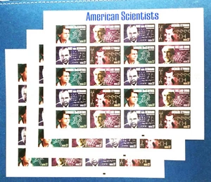 37 cent stamps American Scientists sheet pane of 20 lot of 3 Scott #3906–3909 - Picture 1 of 2