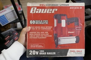 BAUER 20V Cordless 18 Gauge Brad Nailer - Tool Only #SHEB - Picture 1 of 3