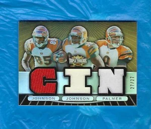 2007 Topps Triple Threads Relic Combos Triple Carson Palmer Johnson Bengals #/27 - Imagen 1 de 1