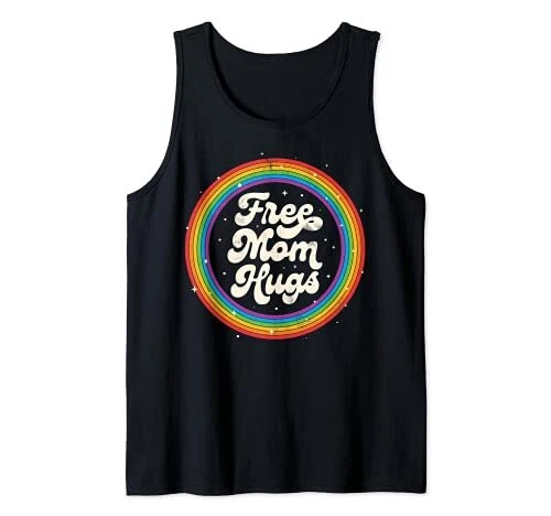 Camiseta sin mangas LGBTQ Free Mamá Abrazos Orgullo Gay LGBT Aliado Arco Iris Día de la Madre Foto 1 de 1