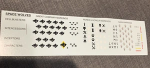 dark imperium space wolves transfer sheet - Picture 1 of 1
