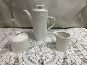 Sango - GARLAND - Coffee Pot - Covered Sugar Bowl & Creamer - Picture 1 of 10
