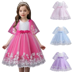 Toddle Flower Baby Girls Bow Princess Tutu Dress Wedding Pageant Bridesmad Party - Picture 1 of 50