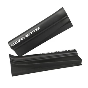 2 piezas protectores de umbral Corvette C5 negros con letras Corvette 1997-2004 - Imagen 1 de 2