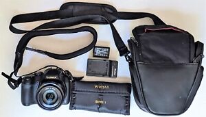 Panasonic LUMIX DC-FZ80 4K Black Digital Camera & bag, extra battery, box lenses