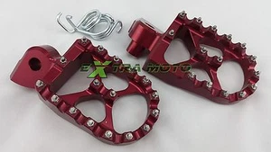 Pedane maggiorate alluminio CNC KTM SX65 SX400 SX450 SX 65 144 400 450 ROSSE - Foto 1 di 1