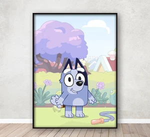 Bluey Socks Wall Art Print Children's Bedroom Picture Poster Gift A4 Framed - Picture 1 of 5