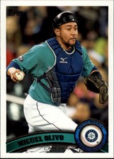 2011 Topps Update Seattle Mariners Baseball Card #US67 Miguel Olivo