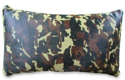 Camo Print Cowhide Pillow Size: 12x20" Brown/Green/Beige Cow Hide Pillow #213 - Image 1 of 4