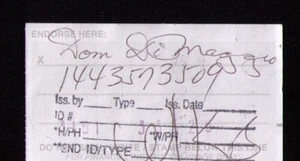 Dom DiMaggio 1940-1953 Boston Red Sox SIGNED CHECK ENDORSEMENT AUTOGRAPHED - Picture 1 of 3