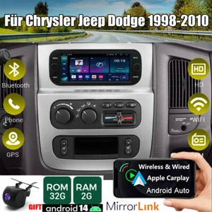 für Chrysler Jeep Dodge 1998-2010 Android 14 Autoradio Apple CarPlay GPS Navi - Bild 1 von 18