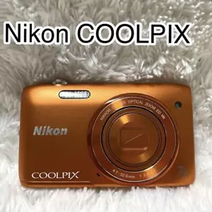 Nikon COOLPIX S3500 Orange 20.0MP Digital Camera 7x Wide Zoom Working Tested - Picture 1 of 13