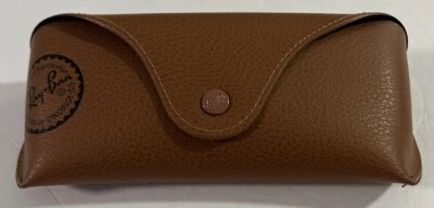 NEW Ray Ban Rayban Brown Sunglasses Eyeglasses RealLeather Case Fast Shipping - Image 1 of 4