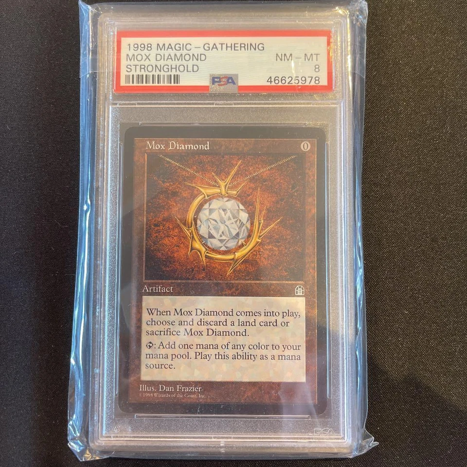 PSA8 Magic the Gathering Mox Diamond Stronghold Regular English 1998 - Image 1 of 1