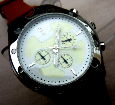 ANCIENNE MONTRE DUNLOP  DESIGN  MIXTE, CHRONO A POUSSOIRS,TBEG & FONCTIONS - Photo 1/4