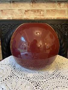 Vintage 1993 Haeger Pottery Orb Vase #828- Burgundy - 8" - Picture 1 of 7