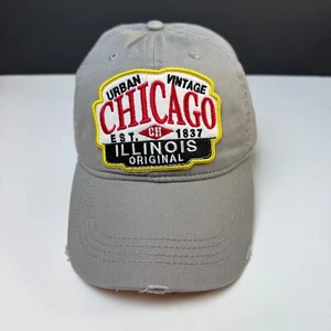 BASEBALL CAP TRUCKER HAT, EMBROIDERED "CHICAGO" LOGO, OS ADJUSTABLE, - Picture 1 of 5