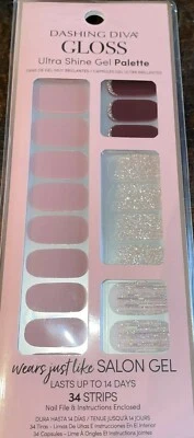 Dashing Diva Gloss Ultra Shine Gel “Get Naked” Palette 34 Nail Strips GS147 - Image 1 of 2