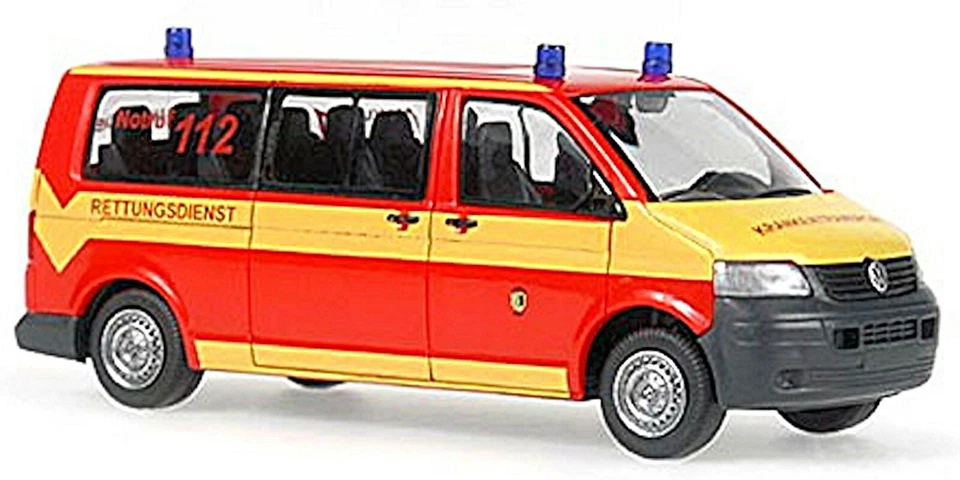 VW Volkswagen T5 Trasportatore Bus Giappone Pompieri Chemnitz 1:87 Rietze 51618 - Immagine 1 di 1