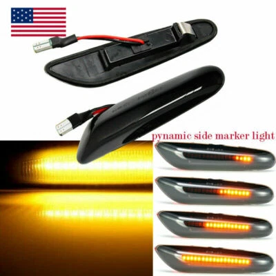 Luces de señal de giro LED laterales para BMW E46 E60 E82 E87 E90 E92 X1 X3 B Foto 1 de 4