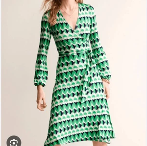 Abito Boden Joanna Jersey Midi Avvolgente Tg 8 Verde Manica Lunga Elasticizzato Ufficio Lavoro - Foto 1 di 11