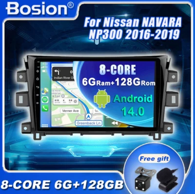 6G+128GB Android 14 Car Stereo Car Play For Nissan NAVARA NP300 2016-19 Navi RDS - Image 1 of 4