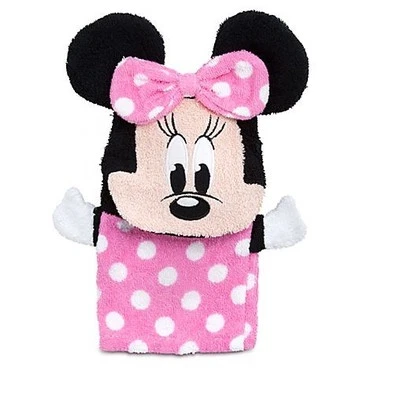 MIMNNIE MOUSE~ROSA~Cara~O~MiCkEy MoUsE~FaCe~PuPPeT~8 x 5~MITÓN DE BAÑO~Disney Store Foto 1 de 4