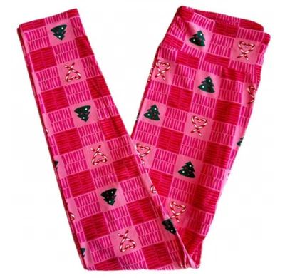 LuLaRoe Mujer Leggings Talla TC Rosa Árboles Bastón de Caramelo Vacaciones Navidad 2025 Nuevo con Etiquetas Foto 1 de 3