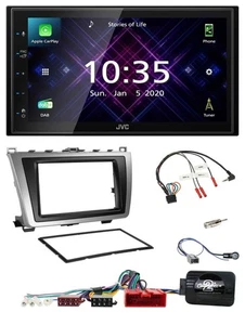 JVC DAB 2DIN Lenkrad Bluetooth USB Autoradio für Mazda 6 2010-2012 schwarz/silbe - Bild 1 von 12