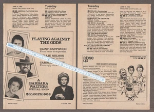 1982 BARBARA WALTERS Special Magaz AD~Willie NELSON/Clint EASTWOOD/Carol BURNETT - Picture 1 of 1