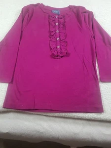 Top donna vintage Chaps classico 1/4 bottoni increspato davanti medio mirtillo rosso - Foto 1 di 8