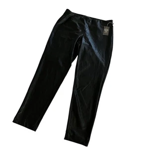 Vince Camuto Essentials Kunstlederhose reichhaltig schwarz Größe Large - Bild 1 von 6