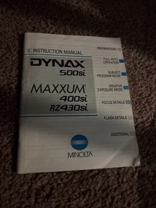 Cámara fotográfica Minolta Dynax 500si / Maxxum 400si RZ430si 35 mm manual de instrucciones - Imagen 1 de 3