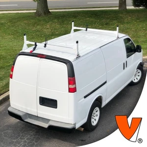 H1 3-Bar Steel Rack System GMC Savana 1996-current (All trims) White - Bild 1 von 9